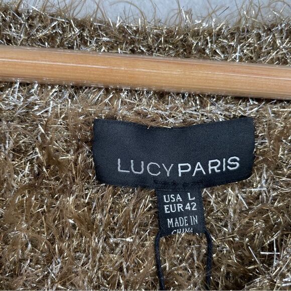 ~LucyParis Metallic Thread Sweater NWT L - Picture 8 of 9